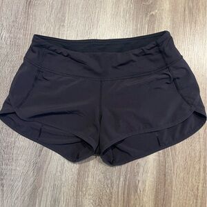 Lululemon Athletica Speed Up Short - Black Women's Running Shorts